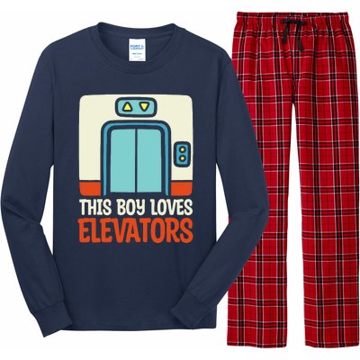 Elevator This Boy Loves Elevators Long Sleeve Pajama Set