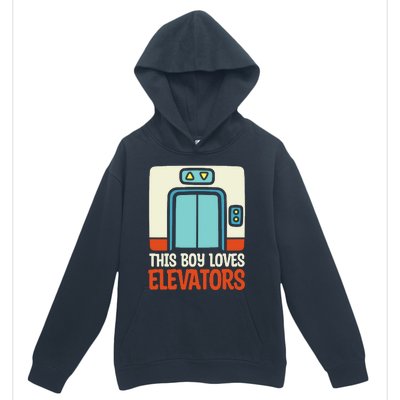 Elevator This Boy Loves Elevators Urban Pullover Hoodie