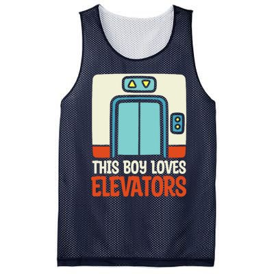 Elevator This Boy Loves Elevators Mesh Reversible Basketball Jersey Tank