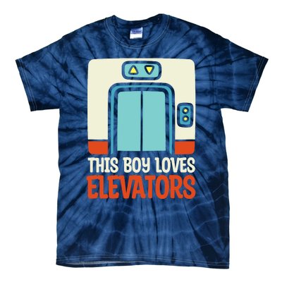 Elevator This Boy Loves Elevators Tie-Dye T-Shirt