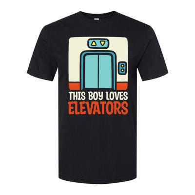 Elevator This Boy Loves Elevators Softstyle CVC T-Shirt