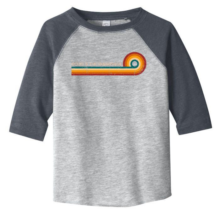 Echo & The Bunnyretro Stripes Musician Vintage Toddler Fine Jersey T-Shirt