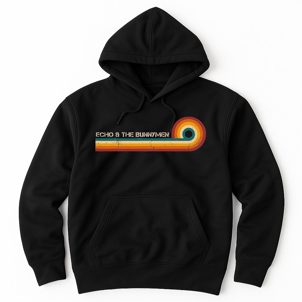 Echo & The Bunnymen Retro Stripes Musician Vintage Hoodie