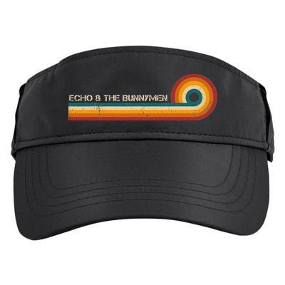 Echo & The Bunnymen Retro Stripes Musician Vintage Adult Drive Performance Visor