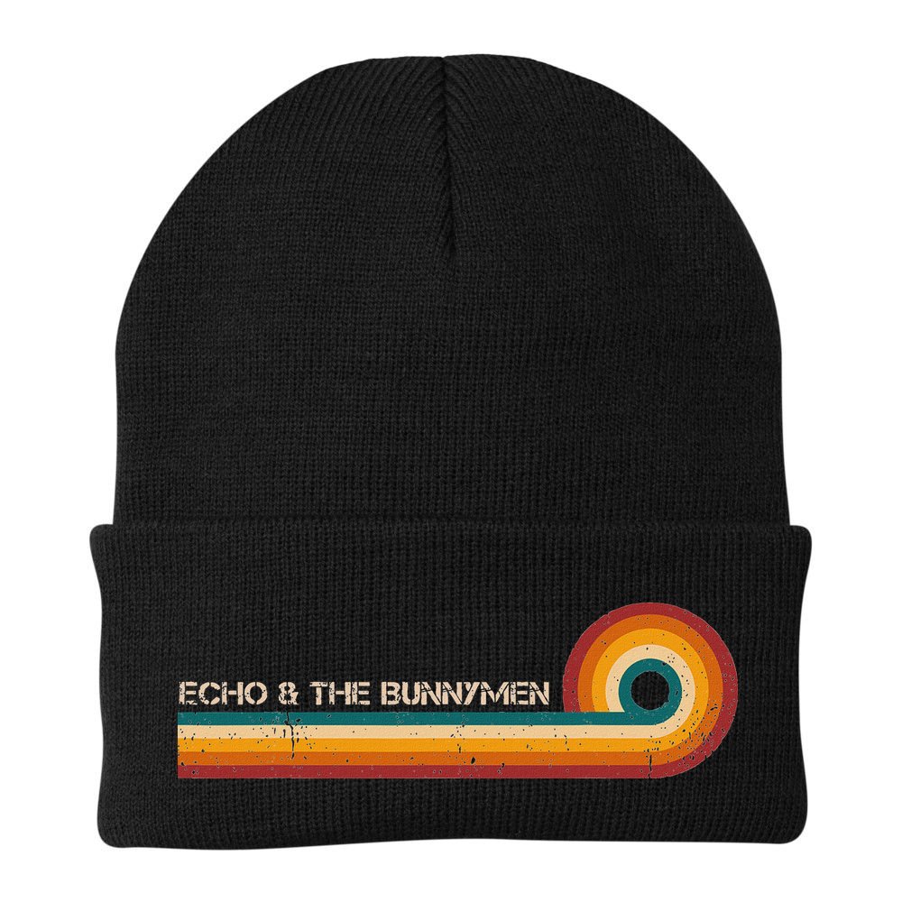 Echo & The Bunnymen Retro Stripes Musician Vintage Beanie