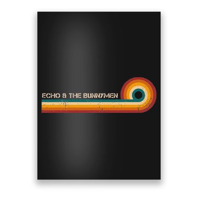 Echo & The Bunnymen Retro Stripes Musician Vintage Poster