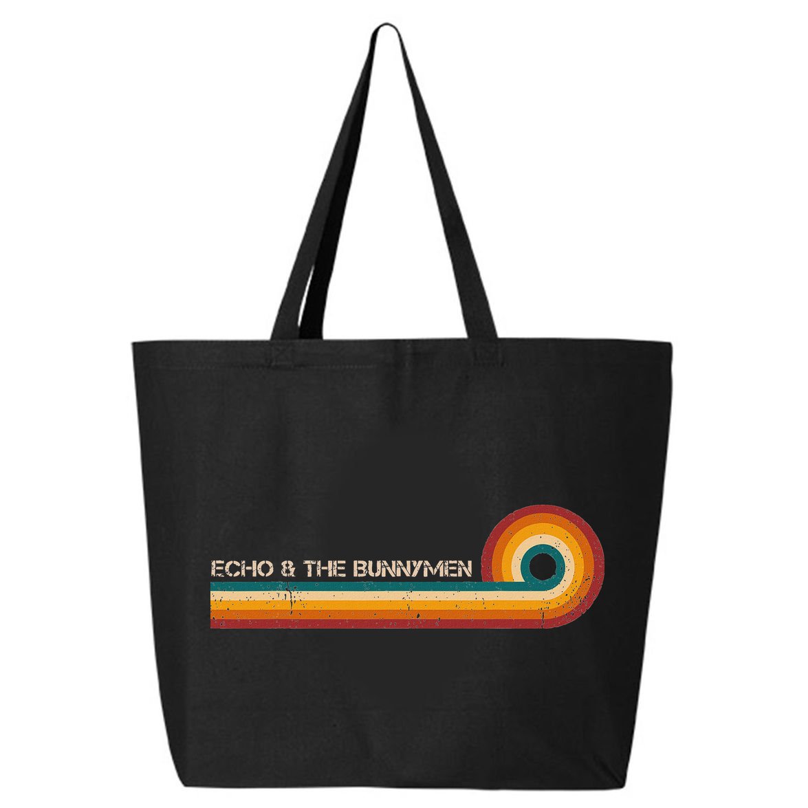 Echo & The Bunnymen Retro Stripes Musician Vintage 25L Jumbo Tote