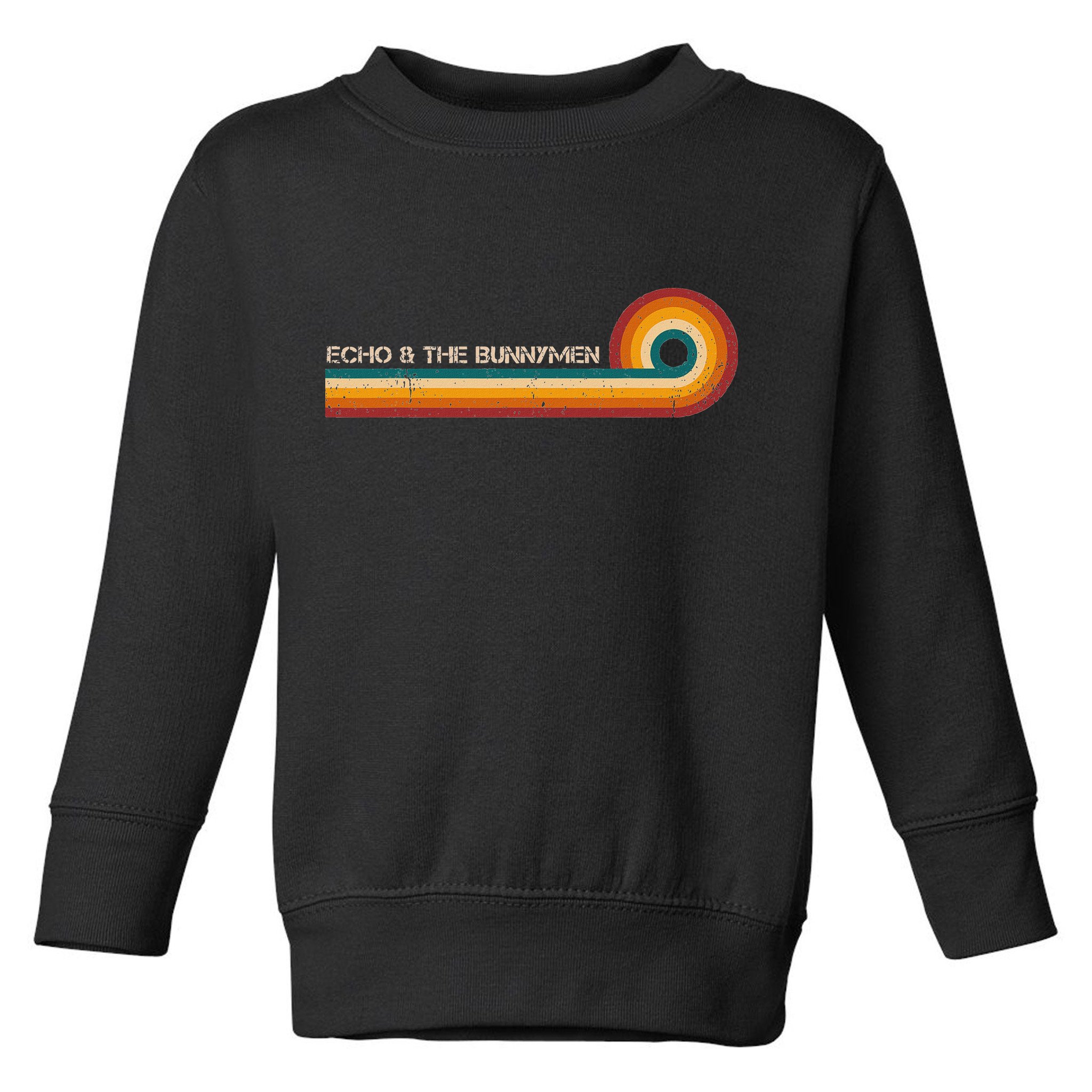 Echo & The Bunnymen Retro Stripes Musician Vintage Toddler Sweatshirt