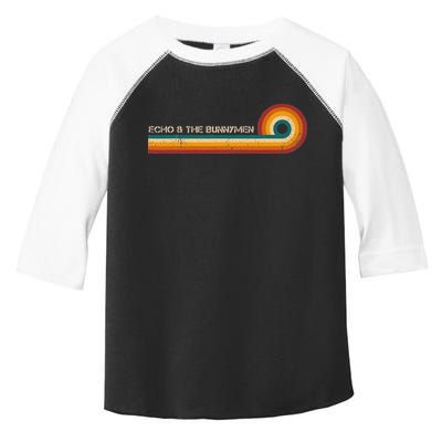 Echo & The Bunnymen Retro Stripes Musician Vintage Toddler Fine Jersey T-Shirt