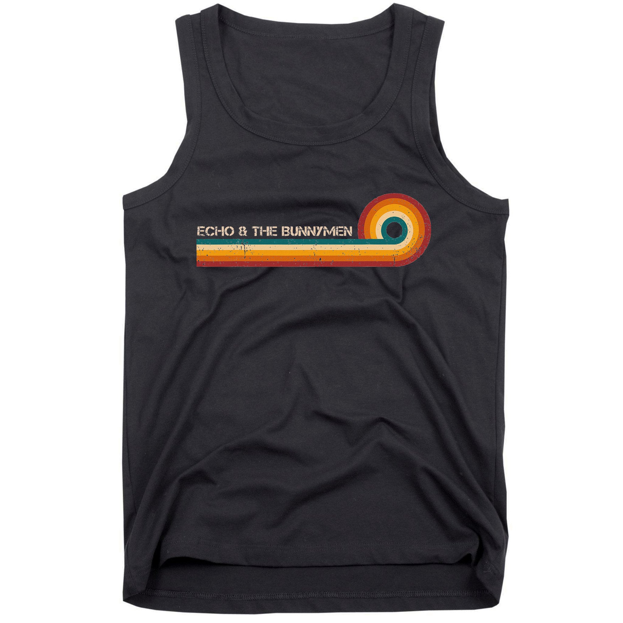 Echo & The Bunnymen Retro Stripes Musician Vintage Tank Top
