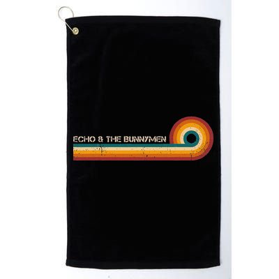 Echo & The Bunnymen Retro Stripes Musician Vintage Golf Towel