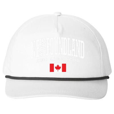 Eh Team Canadian Flag Newfoundland Labrador Canada Snapback Five-Panel Rope Hat