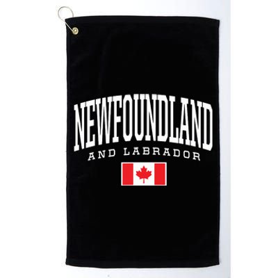 Eh Team Canadian Flag Newfoundland Labrador Canada Platinum Collection Golf Towel