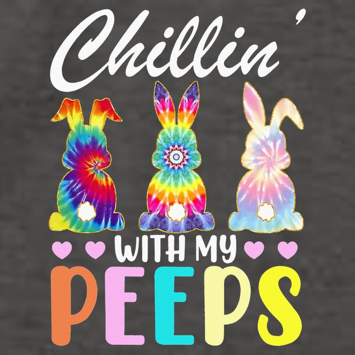 Easter Teacher Chillin With My Peeps Tie Dye Rabbit Vector Backpack