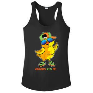 Easter Toddlers Chicks Dig Me Funny Egg Hunting Ladies PosiCharge Competitor Racerback Tank