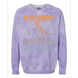 Explore The Cosmos Outer Space Exploration Astronomy Science Premium Colorblast Crewneck Sweatshirt