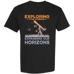 Explore The Cosmos Outer Space Exploration Astronomy Science Premium Garment-Dyed Heavyweight T-Shirt