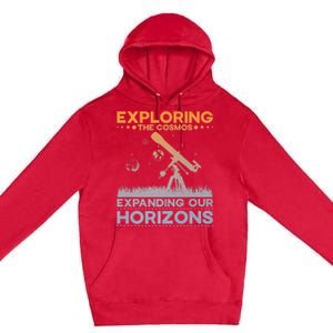 Explore The Cosmos Outer Space Exploration Astronomy Science Premium Premium Pullover Hoodie