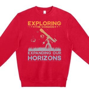 Explore The Cosmos Outer Space Exploration Astronomy Science Premium Premium Crewneck Sweatshirt