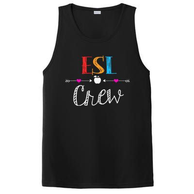 Esl Teacher Crew Funny First Day Of School Gifts PosiCharge Competitor Tank