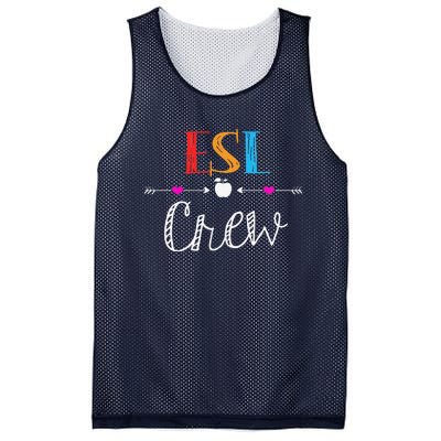 Esl Teacher Crew Funny First Day Of School Gifts Mesh Reversible Basketball Jersey Tank