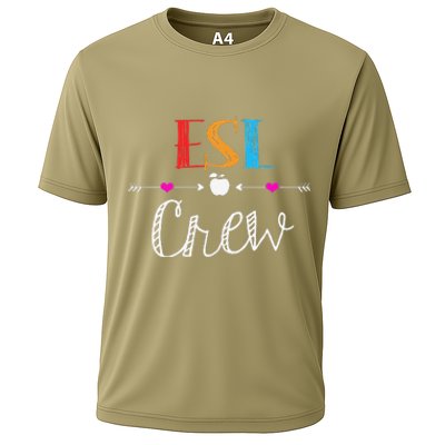 Esl Teacher Crew Funny First Day Of School Gifts Cooling Performance Crew T-Shirt