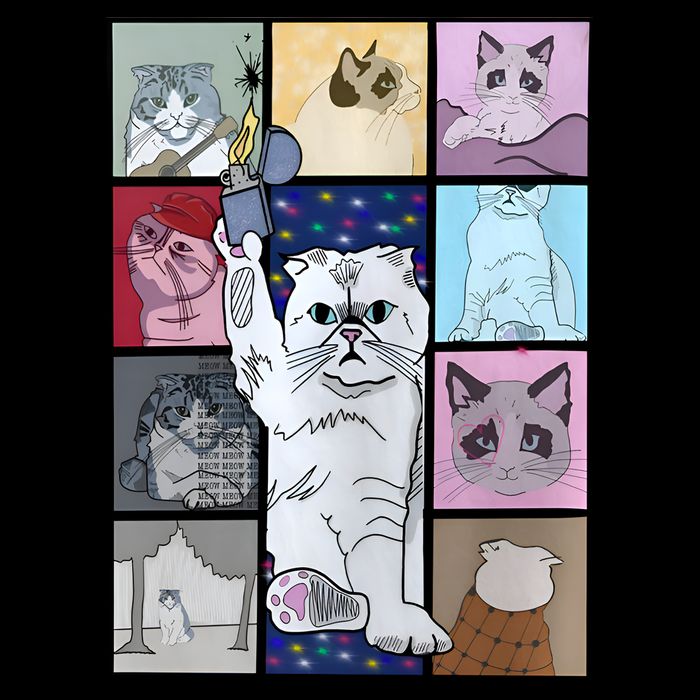 Eras Tour Cat Version TS Lover Gift Idea For Lover Fan 16 in Basic Backpack