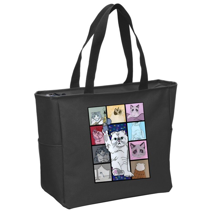 Eras Tour Cat Version TS Lover Gift Idea For Lover Fan Zip Tote Bag