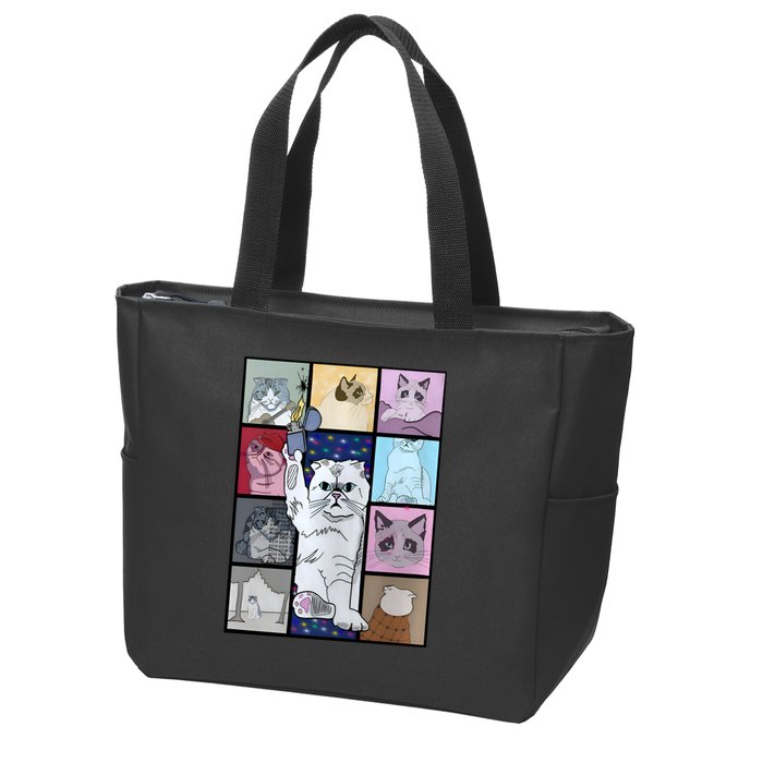 Eras Tour Cat Version TS Lover Gift Idea For Lover Fan Zip Tote Bag