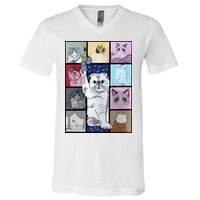Eras Tour Cat Version TS Lover Gift Idea For Lover Fan V-Neck T-Shirt
