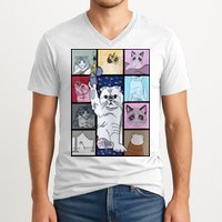 Eras Tour Cat Version TS Lover Gift Idea For Lover Fan V-Neck T-Shirt