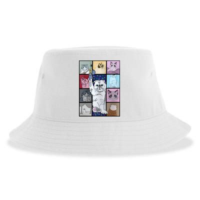 Eras Tour Cat Version TS Lover Gift Idea For Lover Fan Sustainable Bucket Hat
