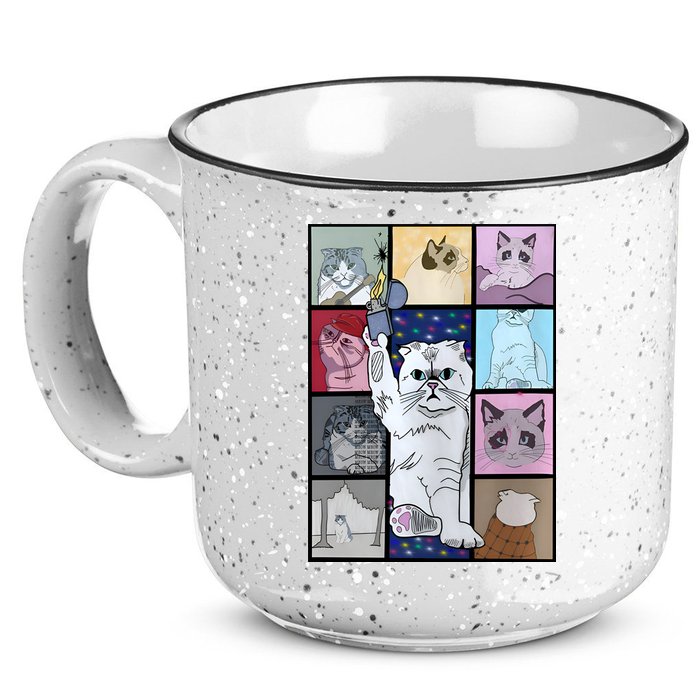 Eras Tour Cat Version TS Lover Gift Idea For Lover Fan 15oz Campfire Ceramic Mug