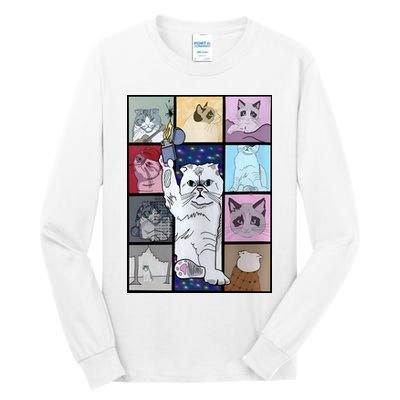 Eras Tour Cat Version TS Lover Gift Idea For Lover Fan Tall Long Sleeve T-Shirt