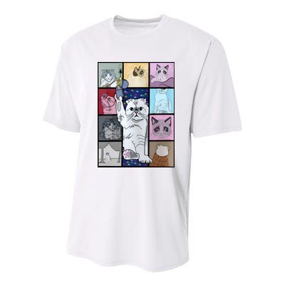 Eras Tour Cat Version TS Lover Gift Idea For Lover Fan Youth Performance Sprint T-Shirt
