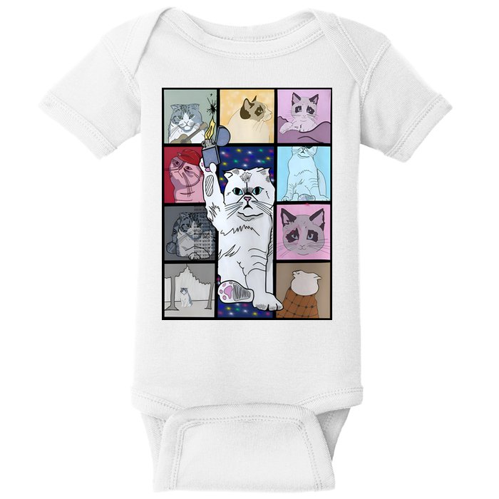 Eras Tour Cat Version TS Lover Gift Idea For Lover Fan Baby Bodysuit