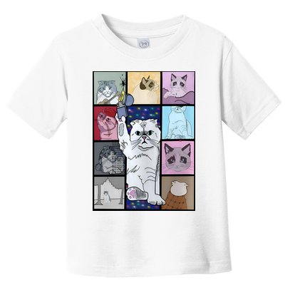 Eras Tour Cat Version TS Lover Gift Idea For Lover Fan Toddler T-Shirt