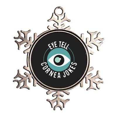 Eye Tell Cornea Jokes Optometrist Ophthalmic Optician Metallic Star Ornament