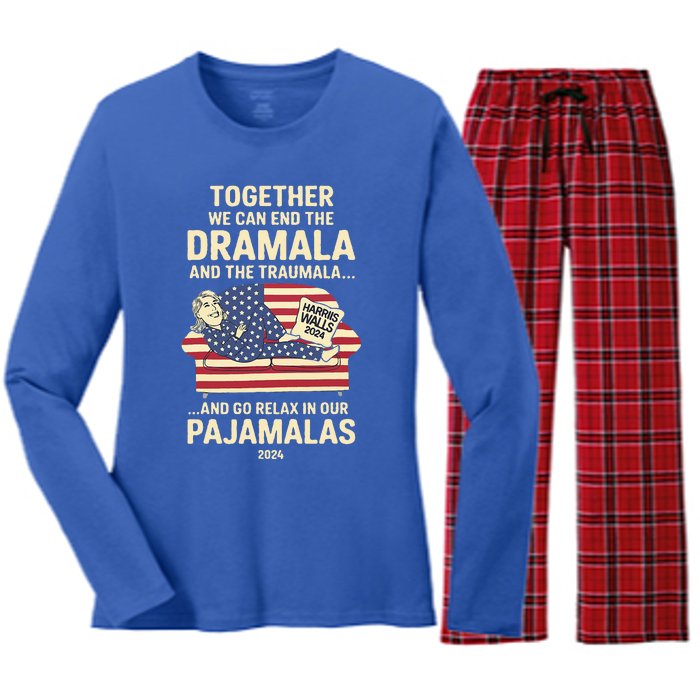 End The Dramala And The Traumala And Relax In Our Pajamalas Women's Long Sleeve Flannel Pajama Set 