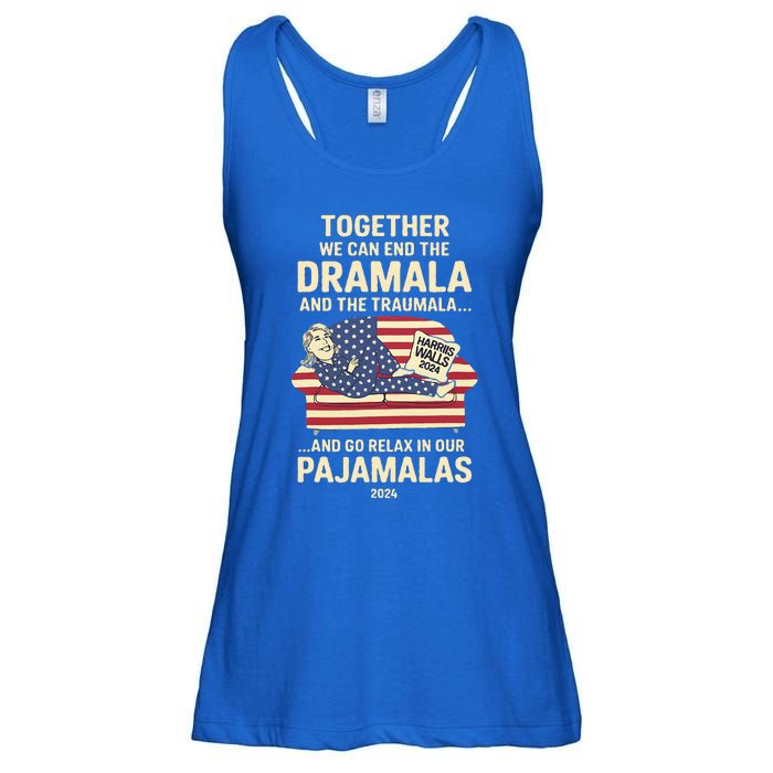 End The Dramala And The Traumala And Relax In Our Pajamalas Ladies Essential Flowy Tank