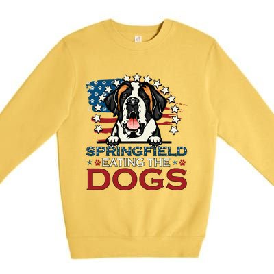 Eating The Dog Saint Bernard In Springfield Election Premium Crewneck Sweatshirt