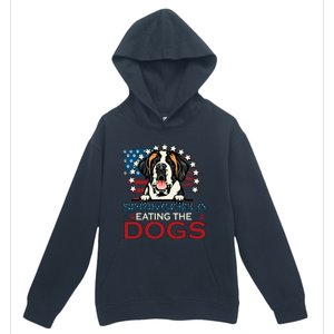 Eating The Dog Saint Bernard In Springfield Election Urban Pullover Hoodie