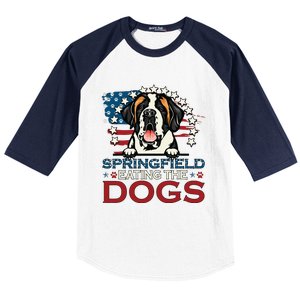 Eating The Dog Saint Bernard In Springfield Election Baseball Sleeve Shirt