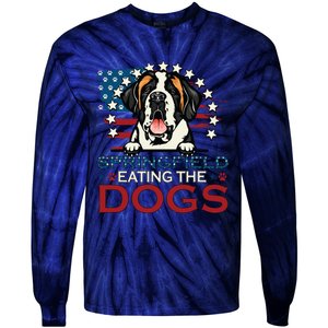 Eating The Dog Saint Bernard In Springfield Election Tie-Dye Long Sleeve Shirt