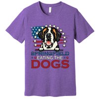 Eating The Dog Saint Bernard In Springfield Election Premium T-Shirt