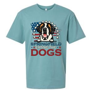 Eating The Dog Saint Bernard In Springfield Election Sueded Cloud Jersey T-Shirt