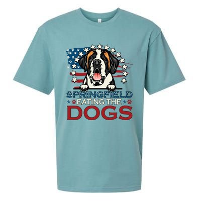 Eating The Dog Saint Bernard In Springfield Election Sueded Cloud Jersey T-Shirt