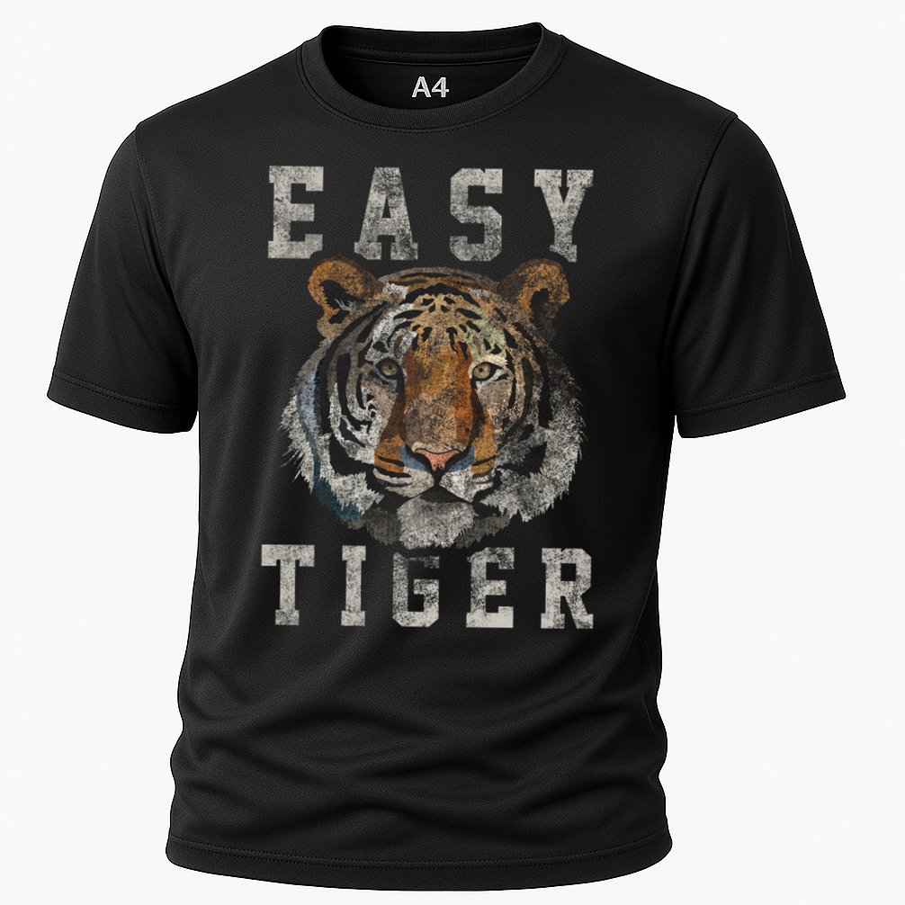Easy Tiger Distressed Casualcool Giftchic Graphic Gift Cooling Performance Crew T-Shirt