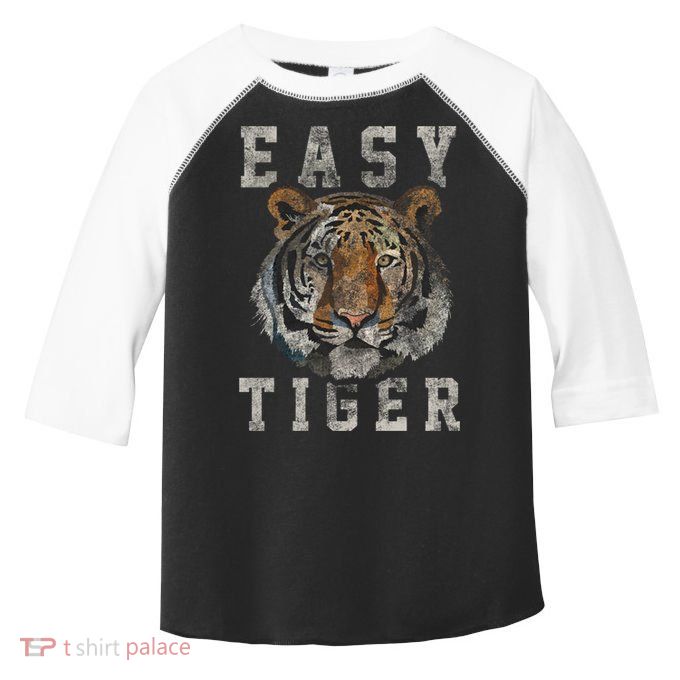Easy Tiger Distressed Casualcool Giftchic Graphic Gift Toddler Fine Jersey T-Shirt