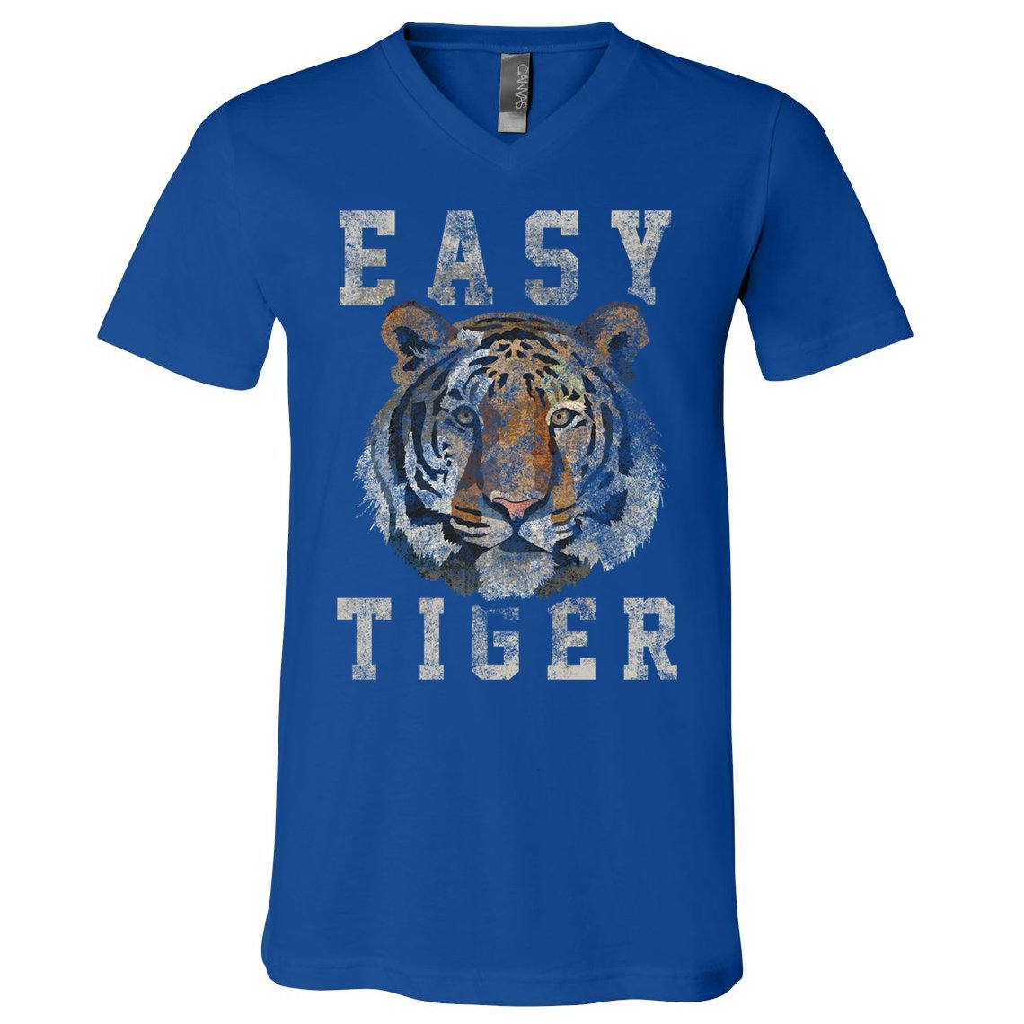 Easy Tiger Distressed Casualcool Giftchic Graphic Gift V-Neck T-Shirt